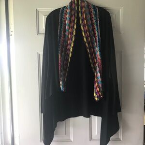 NWT LIGHT WEIGHT BLACK CARDIGAN WITH MULTI COLOR - ALTAR’D STATE